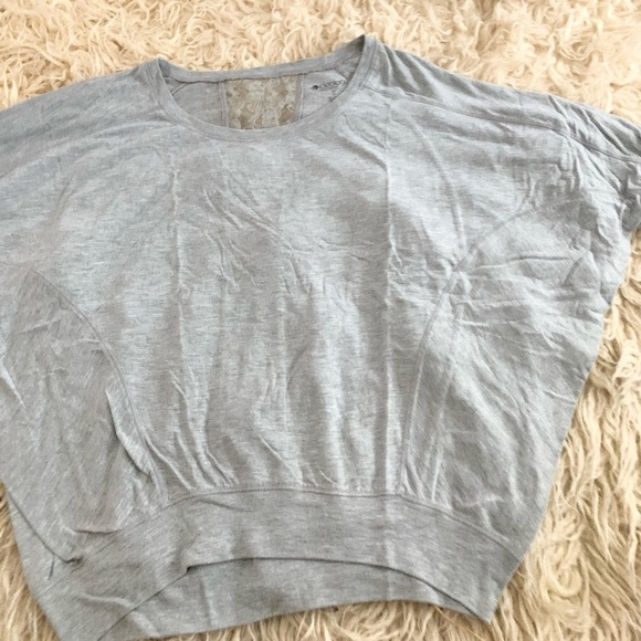 Ideology | Gray Oversized Top Lace Back Details - Picture 6 of 7